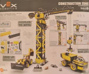 Vex Construction Zone Toy - crane digger and dump truck