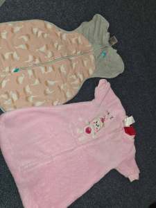 ×2 baby Sleeping bags pink 00000/0000 orange small 0000