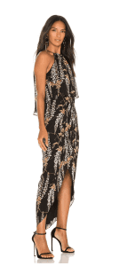 New Shona Joy Bonaire Frill flower-print draped midi dress - size 10