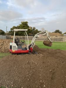 Excavator with operator for hire