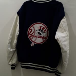 Vintage New York Yankees Major League Blue Baseball Bomber Jacket