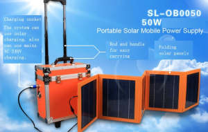 50W Portable Solar Mobile Power Supply
