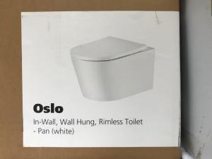 Oliveri Oslo wall hung rimless toilet pan - quick sale - $180