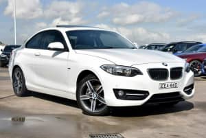 2014 BMW 2 Series F22 220i Sport Line White 8 Speed Sports Automatic Coupe