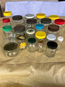 Glass Jars Assortment of Shapes & Sizes