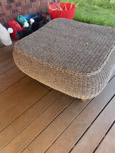 Cane outdoor table