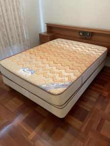 Queen size bed in excellent condition used no marks or stains