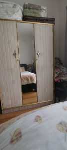Wooden cupboard with mirror 