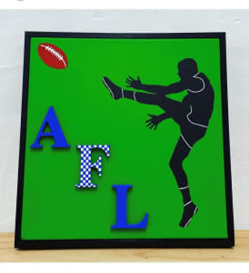 Framed Painting on Canvas - AFL - Hand painted & NEW (not used)