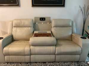 Leather 3 Seater Lounge