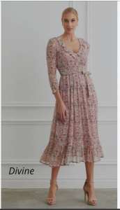 BNWT Leona Edmiston floral dress sz 4 suit 14 16