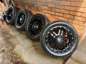 Black Mamba 20 Inch Alloy Wheels with A/T Tyres *Delivery*