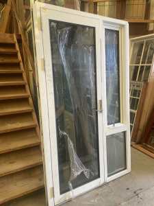 DOUBLE GLAZED ALUMINIUM DOOR AND FRAME WITH AWNING WINDOW AND FRAME