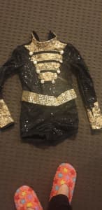 Weissman black and gold dancing costume