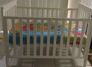 Baby cot with mattress and mattress cover value of money