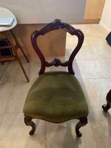Antique mahogany dining room chairs