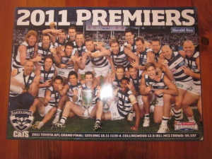 2 Posters 2011 AFL Geelong Cats Premiers (New condition)