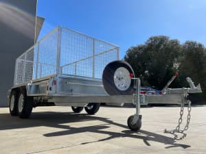 $4900 New 10x5 Tandem H/D Galvanised Cage Braked Trailer at T&J