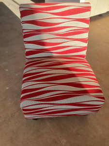 Occasional Chair red white & black