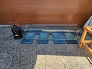 6 ft aquarium fish tank with stand and canister filter