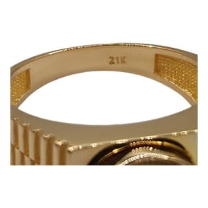21ct Yellow Gold Mens Ring Size W 273231