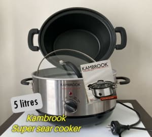 Kambrook Super sear slow cooker Of 5 litres saucepan