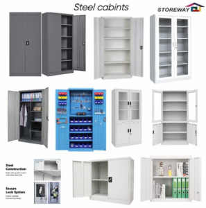 Steel Metal Lockable Storage Cabinets / Cupboards for sale