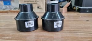 Dust extraction hose reducers 4 to 2-1/4