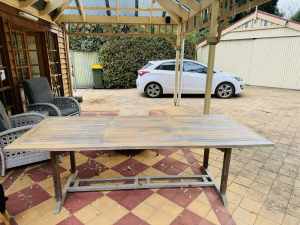 Teak outdoor table 1m x 2.4m