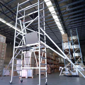 6m Reach new aluminium mobile scaffolding tower Sydney