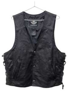 Harley Davidson Genuine Leather Vest, Size: L