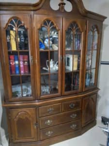 Wall unit, Buffet with draws and glass shelving 