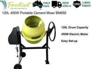 120L 450W Portable Cement Mixer Concrete Mixer BM692