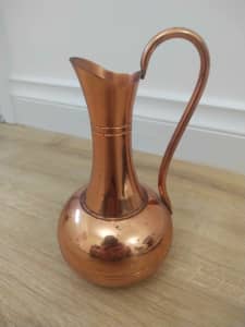 Vintage solid copper jug