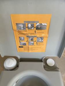 Brand new portable camping toilet
