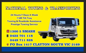 24/7 TOWING SERVICE/ TILT TRAY/ TOW TRUCK/ ROADSIDE ASSISTANCE Melbourne Region Preview
