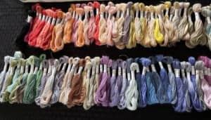 Embroidery yarn, Mogear Mohair, bulk lot of 135 new skeins
