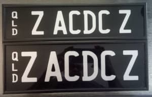 ACDC Personlised Plates Qld