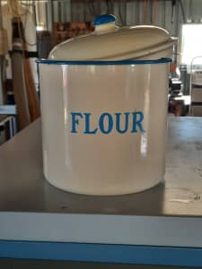 Original Enamel Flour Tin.