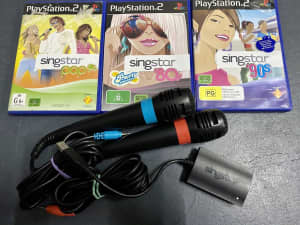 Like New Playstation 4 / 5 Ps4 Ps5 Sing Star 2x Microphones + 2x Singstar  Games