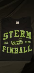 Stern Pinball T-shirt Signed by Gary Stern - Size L - Collectors Item