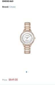 New Ladies Citizen Eco-Drive Watch for Sale