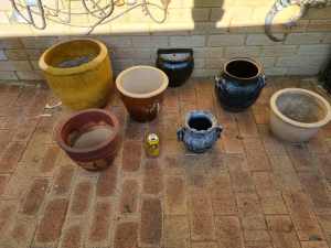 Ceramic plant pots, different sizes and styles