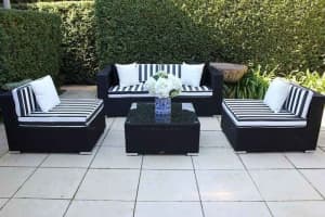 Outdoor Wicker lounge sofa setting,European Styled,B/New,2 yr wty