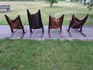 Ingmar Relling Leather Siesta Chairs, Mid-Century Norwegian Design