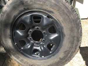 Wheel and tyre-16in/6stud(2015)WITH NEW TYRE-205R16C-? Mitsubishi