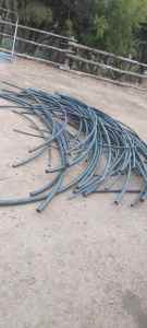 Poly pipe to support garden netting and gate