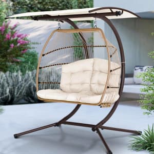 Outdoor Furniture Lounge Hanging Swing Chair Egg Hammock Stand