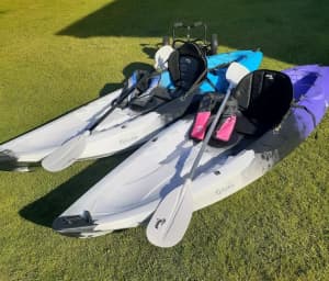 2 X GLIDE REFLECTION SIT ON TOP KAYAKS PLUS EXTRAS 