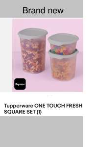 Brand new set Tupperware square one touch